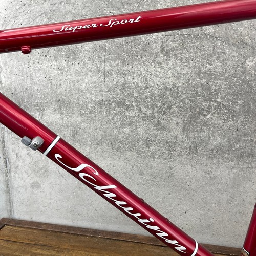 Schwinn Super Sport Frame Set Straight Blade Fork Red Alloy 700c Vintage Race A2 - Picture 11 of 23