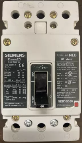 SIEMENS NEB3B060 480V 60A