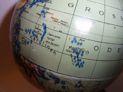 Miniature Globe Tin Old Vintage German #QA - Picture 12 of 15