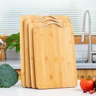 Wooden Chopping Board Bamboo Square Hangable Carbonised Cutting Board - 4