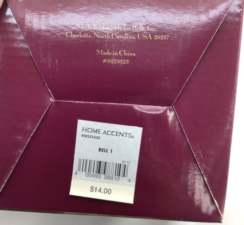 Holiday Home Accents Angel Bell 1 Belk New In Box JAP231127/ CDA - Picture 2 of 5