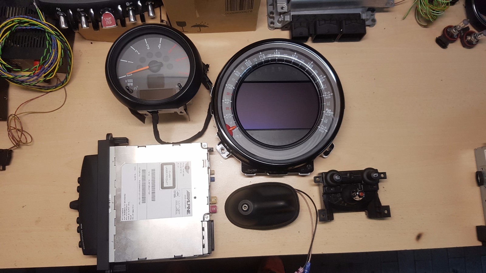 Mini R56 R58 R60 JCW Navigation Navigatore nav sat Grey anthracite ...