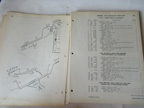 1967 Case 750 crawler tractor parts catalog book manual - Picture 5 of 9