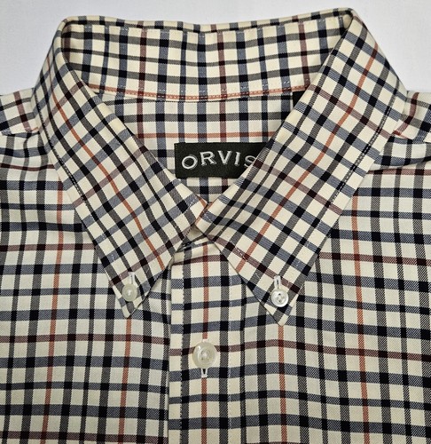 Camisa Para Hombres Orvis Mangas Largas Cuadros Botón Delantero Talla XL - USADA EN EXCELENTE ESTADO - Imagen 2 de 2