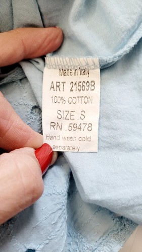 NUEVO SIN ETIQUETAS S VALENTINA NALDI Vestido Para Mujer Azul Floral Ojales En Niveles Corbata Correa Midi - Imagen 6 de 7