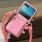 Luksusowa torba na karty Skórzane etui Crossbody Pasek do Motorola Razr + Plus 40Ultra 2023