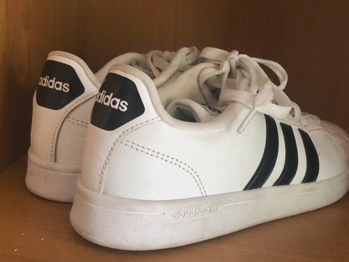 Adidas Women's Ortholite Float Cloudfoam Sneaker White + Black Size 8 Light Use - Picture 14 of 18