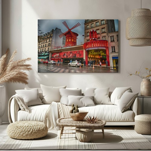 Moulin Rouge Paris Modern Canvas Print Wall Art, Home Decor Wall Hanging - Picture 5 of 10