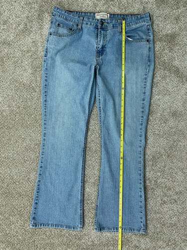 Levis Jeans Womens 12 Short Blue Low Rise Boot Cut Stretch Signature VTG 2005 - 第 5/12 張圖片