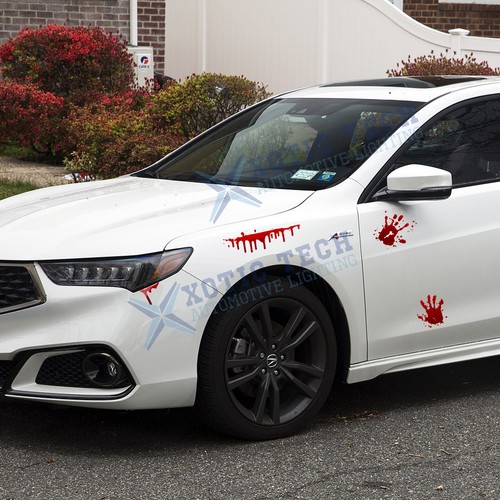 Die-Cut Bleeding Blood Handprint Car Front Rear Hood Scary Sticker Universal Fit - Bild 14 von 21