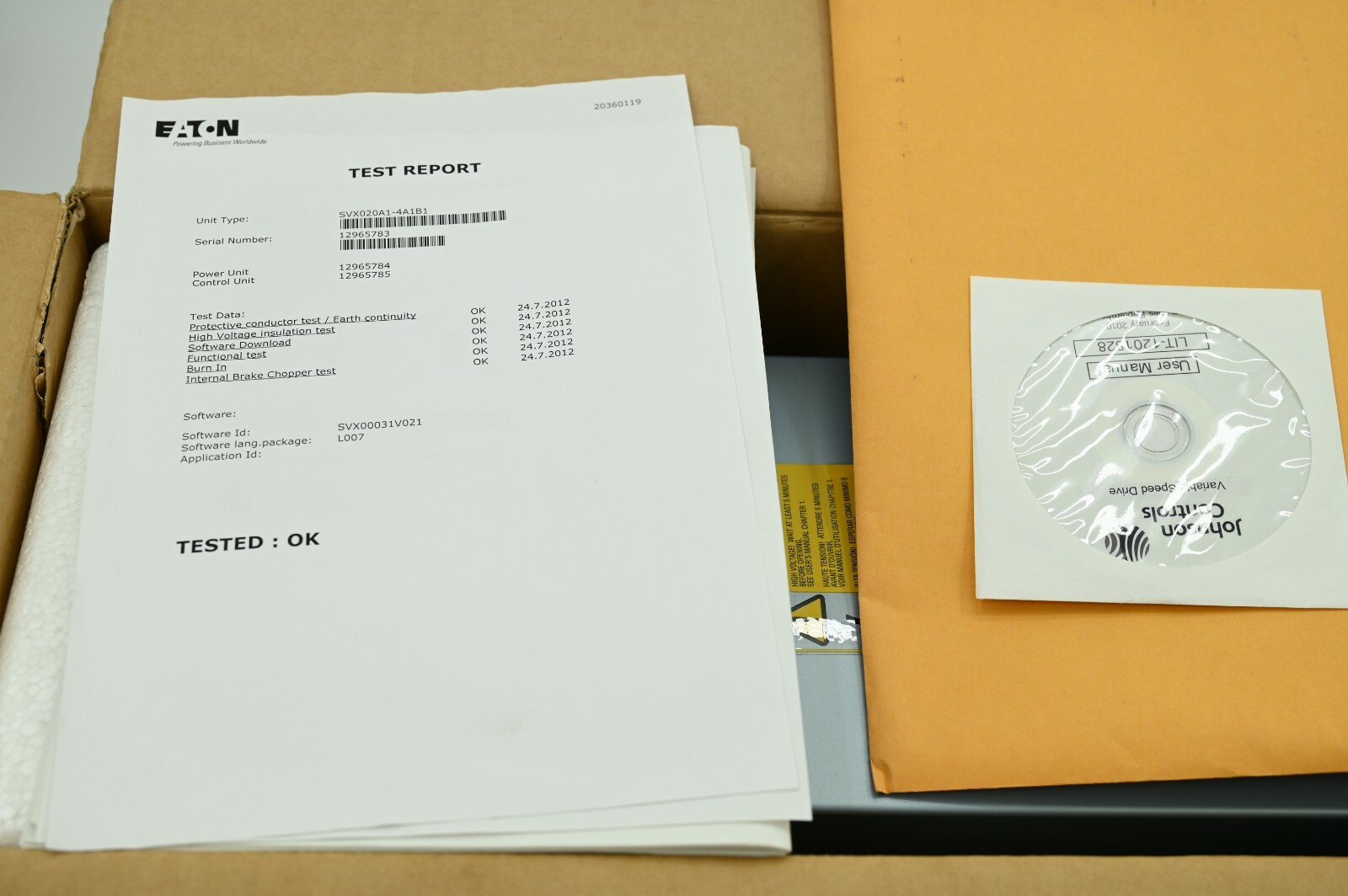 Johnson Controls VS025420AN0000 VSD 25HP 480V NEMA Type 12 N2 with