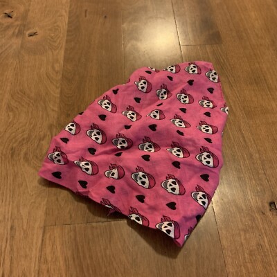 Pink Pirate Costume Bandana Hearts and Skulls