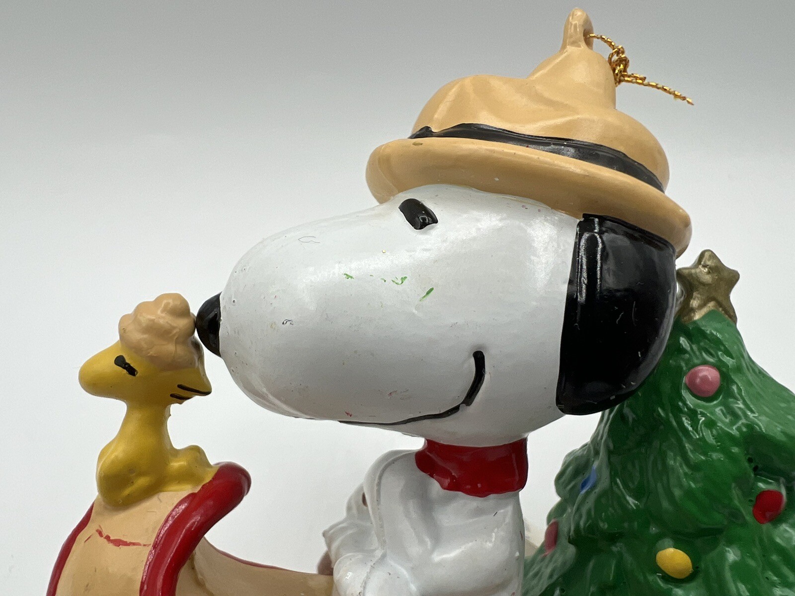 Vintage Peanut Snoopy Woodstock In Canoe Christmas Holiday Ornament eBay