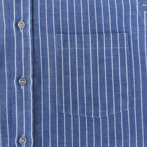 John Henry Shirt Mens 15 32/33 Blue Striped Button Down Made In USA - Picture 4 of 11