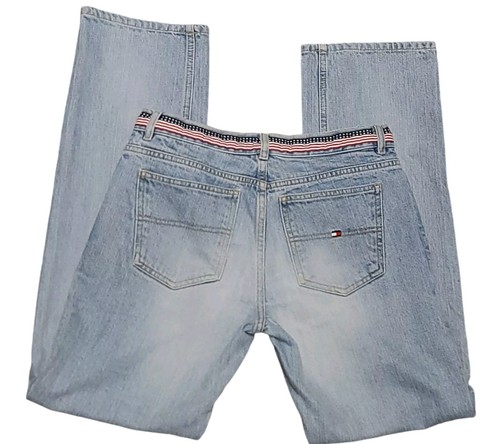 Tommy Hilfiger Vintage 90s Size 6 Straight Leg Jeans US FLAG Waistband Mom Jeans - Bild 2 von 14