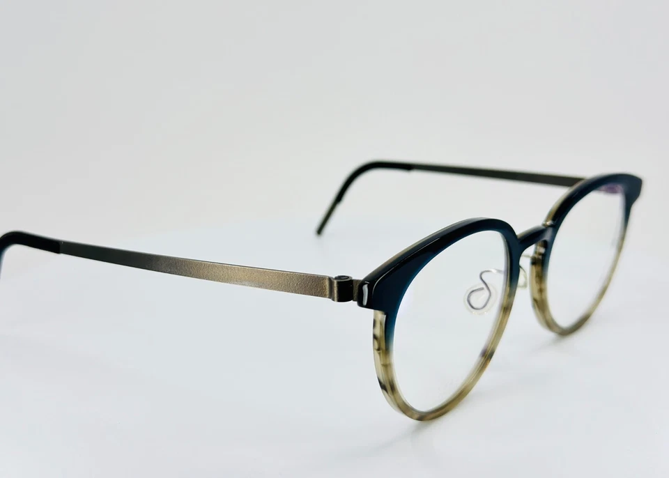 Óculos Lindberg Acetanium 1043 030/BF1I AI06 preto bronzeado redondo 49-19-135 B:42 - Imagem 2 de 4