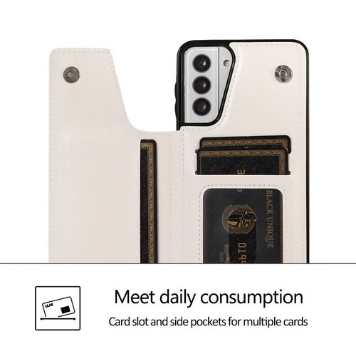 Leather Wallet Stand Phone Case For Samsung S20 S21 S22 S23 Ultra Note 20 - Picture 73 of 81