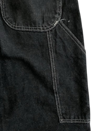 Vtg Y2K Dickies Carpenter Jeans Black Denim Baggy Hip Hop Grunge Skater 34x30 - Imagen 2 de 6