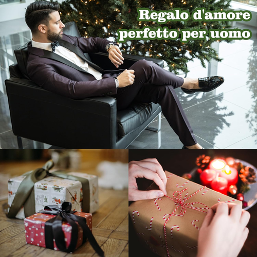 Regali per Lui/Nonno/Papà Natale Bracciale Uomo Idee Regalo Uomo Compleanno - Foto 5 di 5