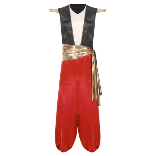 Herren Arabischer Prinz Renaissance Strampler Mittelalter Overall Rave Kostüm Metallic - Bild 43 von 57