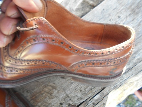 RARE CHAUSSURES CUIR MARRON TRAVEL FLIGHT HOMME BOUT FLEURI T 40,5 TBE A 35€ ACH - Imagen 8 de 12