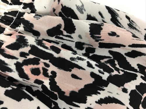 Decjuba Dress Leopard Print Size 8 Beige Black Sleeveless High Neck Faux Wrap - Picture 10 of 13