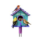 Colorful Birdhouse Metal Art 31" x 15.75" Briarwood Lane