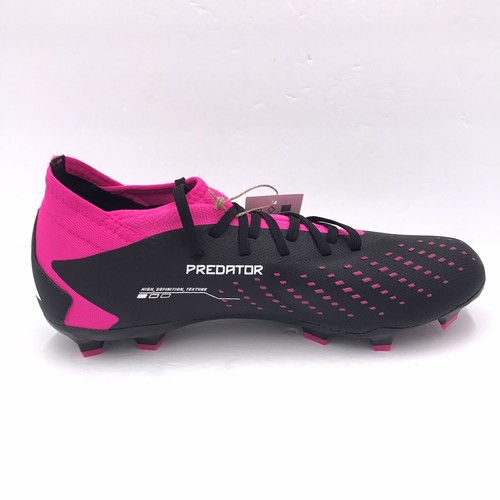 ADIDAS PREDATOR ACCURACY.3 FG SOCCER CLEATS GW4589 BLACK PINK Men’s Size 9.5 - Picture 10 of 14