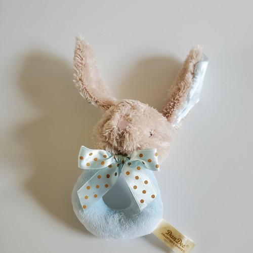 Dan Dee My First Easter Bunny Plush Baby Rattle Blue - Picture 4 of 9