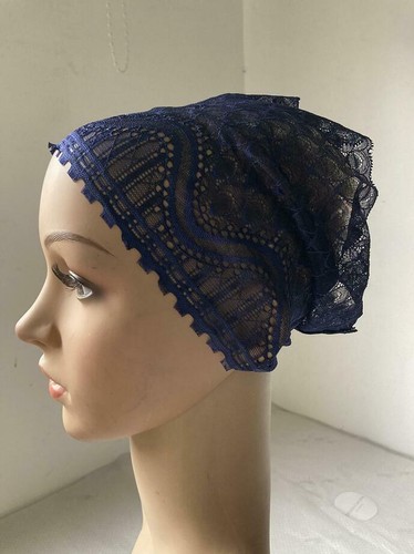 Lace Underscarf Full Cover Inner Cap Muslim Headwear Islamic Women Turban Hijab - Picture 38 of 97