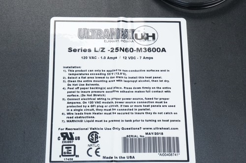 Nuevo calentador de tanque de retención UltraHeat de 40 galones de doble voltaje para autocaravana modelo 3600 envío GRATIS - Imagen 2 de 7