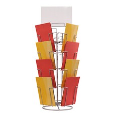16 Compartment Rotatable Countertop Postcard Holder 130x180mm Vertical