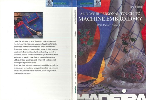 Madeira Personal Touch Machine Embroidery Book w Pattern Sheets 2000 Fackler - Picture 9 of 9
