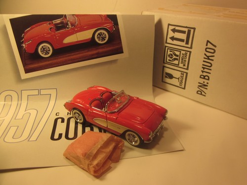FRANKLIN MINT 1/43 DIECAST "1957 CHEVROLET CORVETTE CONV." Mit Karton, 50er Jahre Serie