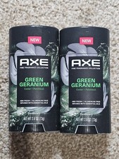  2 AXE Fine Fragrance Men  s Deodorant Aluminum Free, Green Geranium 2.6oz