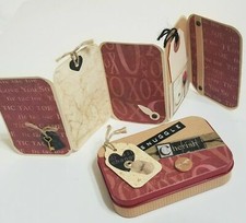 Altered Altoid Tin Mini Scrapbook Album Valentine Love Handmade 3.5 x 2.25" -L