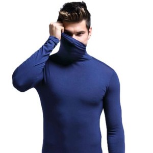 Fashion-Mens-Slim-Fit-Turtleneck-Long-Sleeve-Muscle-Tee-T-shirt-Casual-Tops-USA