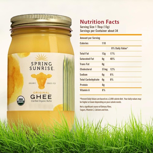 Spring Sunrise Organic Grass Fed Ghee Butter - USDA Certified Organic Clarifi... - Picture 3 of 6