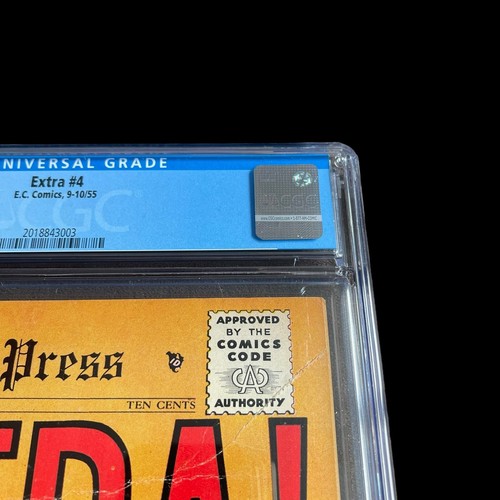 Extra #4 CGC 6.0 1955 OW/W PGS EC Comics Johnny Craig Story/Cover Reed Crandall - Bild 5 von 7