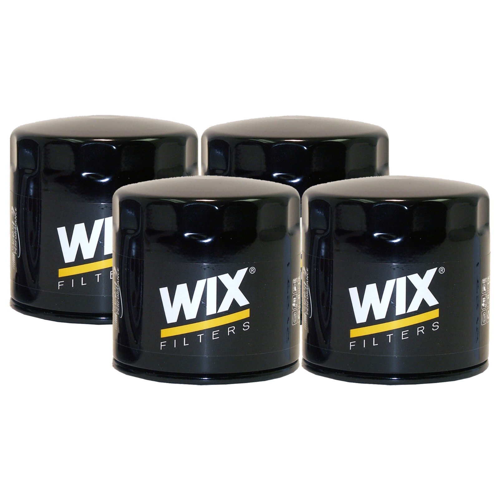 Wix Set Of 4 Engine Motor Oil Filters (Spin-On) For Alfa Romeo Audi Bobcat VW