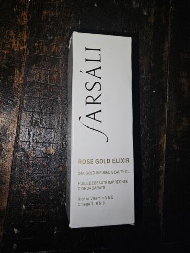 Farsali Rose Gold Elisir 24K Gold Infused Beauty Oil 1 oncia / 30 ml NUOVO come da foto - Foto 3 di 3