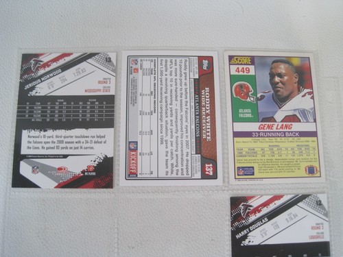 Lotto di 13 carte giocatore Atlanta Falcons NFL con fogli raccoglitore (Jamaal Anderson) - Foto 10 di 12