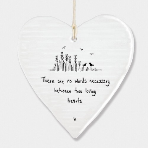 East of India Porcelain Heart Plaque Sentimental Friendship Family Baby Sign - Picture 31 of 42