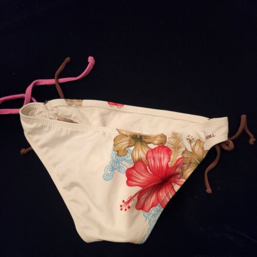 Oneill Lucky Brand Swimwear Swimsuit Bikini Bottoms Tie Pink Floral X Small NWT - Picture 7 of 7