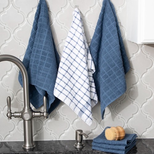 RITZ Terry Cotton Kitchen Towel and Dish Cloth Set of 6 Towels and 6 Dish Cloths - Picture 4 of 8