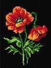 Orchidea Needlepoint canvas for halfstitch without yarn Red Poppies 2573F - P.