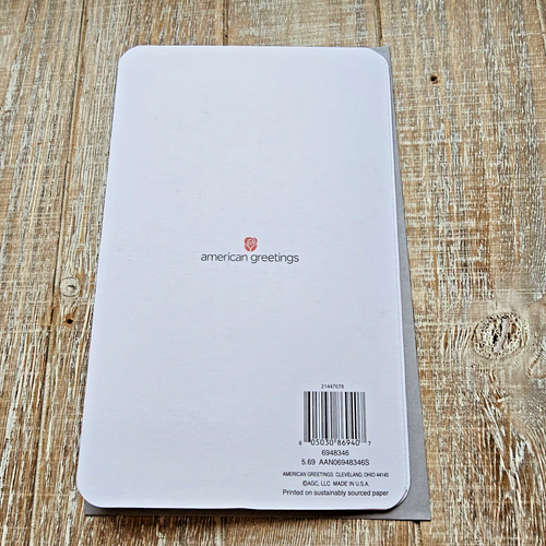 Tarjeta de feliz aniversario American Greetings negra dorada en relieve amor romántico - Imagen 8 de 8