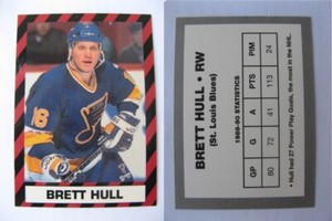 1990-91-St-Louis-Blues-team-card-BH-Brett-Hull-RARE-16