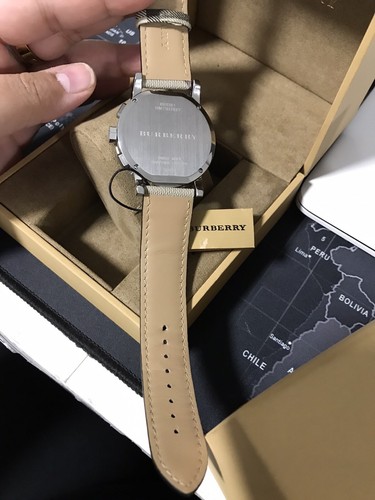 Burberry The City BU9361 Brown Dial Smoke Check Men's Quartz Chronograph Watch - Picture 5 of 6