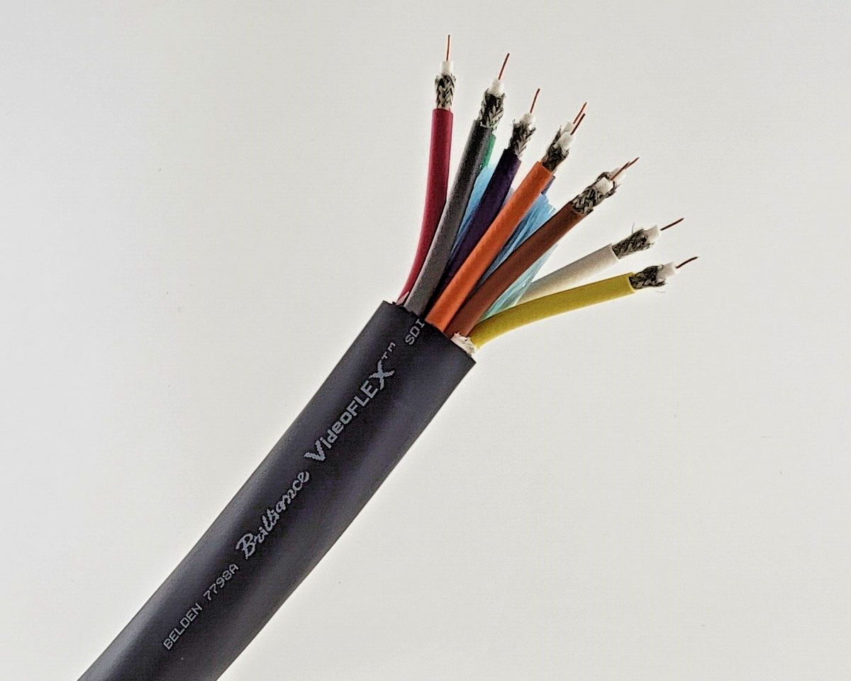 Belden 7798A (10 x 1505A) 6G-SDI RG59 75 Ohm Digital Video Cable 60 Ft  W346